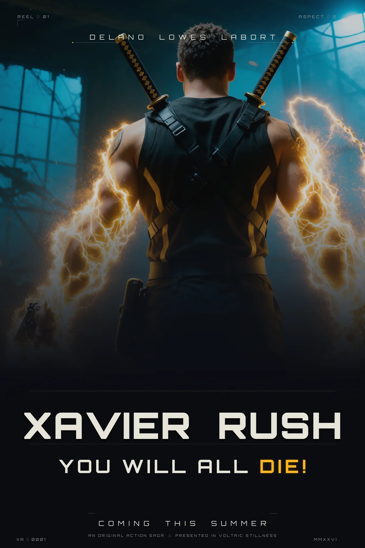 XAVIER RUSH character poster — You Will All Die